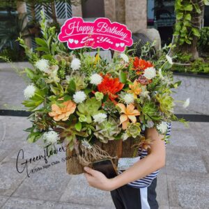 Bó hoa sen đá xinh