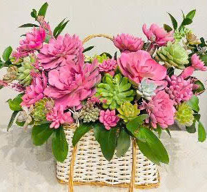 Giỏ hoa sen đá tặng người yêu