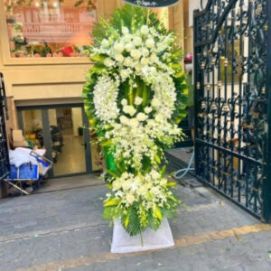 Lẵng hoa lan chia buồn