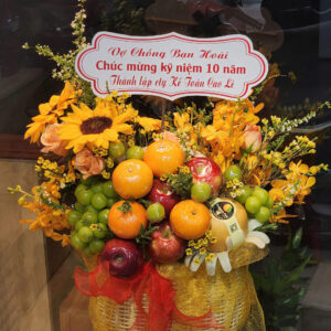 Giỏ Hoa Trái Cây Kim Phát Sung Túc Thịnh Vượng