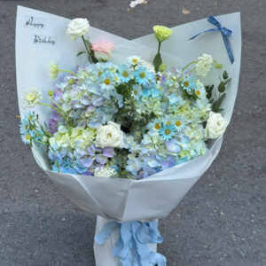 Bó Hoa Cẩm Tú Cầu - Cúc Tana Blue Sky Pastel Bouquet