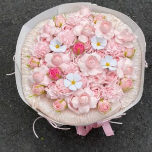 Bó Hoa Sáp Tone Hồng Pastel "Pink Romance Princess" – Tinh Tế, Sang Trọng & Vĩnh Cửu
